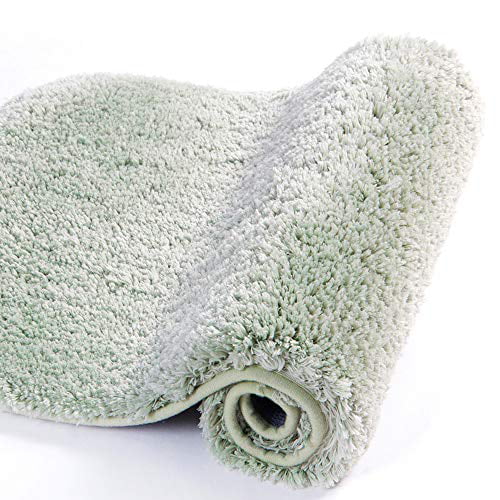 DEXI Chenille Shaggy Bath Rug,Extra Soft and Absorbent Shaggy Rugs,Perfect Plush Carpet Mats for Tub Shower and Bath Room,16x24,Light Grey